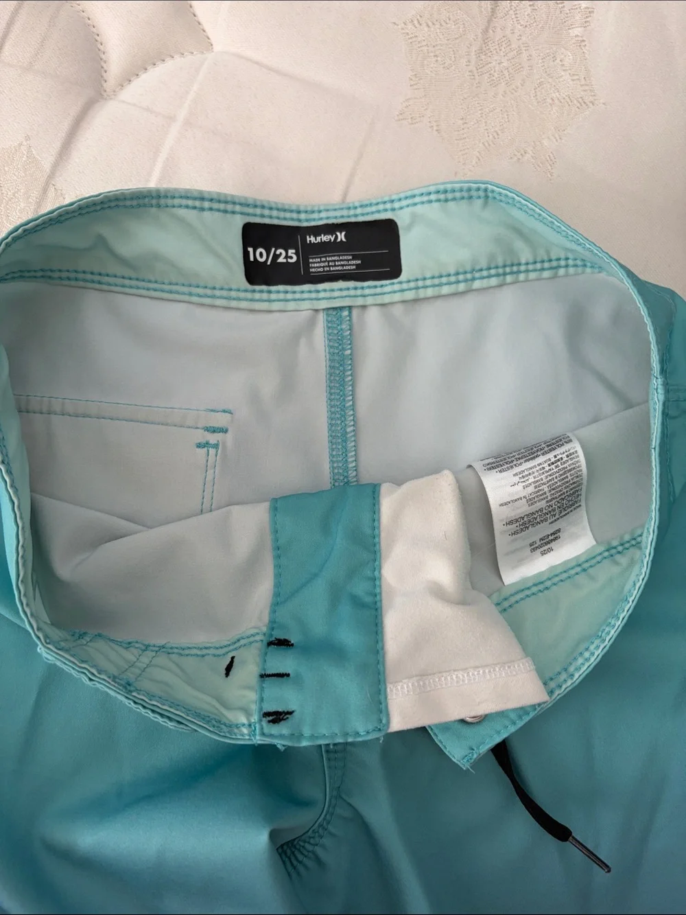 Hurley Turquoise to Sky Blue Gradient Board Shorts